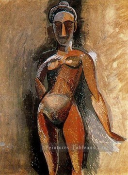 Pablo Picasso œuvres - Femme nue debout 1907 cubiste Pablo Picasso